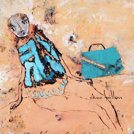 Peinture De sable et d'eau par Guillon Anne | Tableau Figuratif Scènes de vie