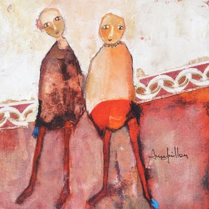 Pintura Au creux d'un soupir por Guillon Anne | Pintura Figurativo Life style