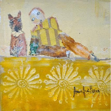 Peinture Compagnie par Guillon Anne | Tableau Figuratif Scènes de vie