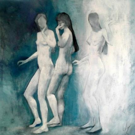 Painting Au revoir by Malfreyt Corinne | Painting Figurative Oil Life style, Nude