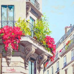 Pintura Looking up por Brooksby | Pintura Figurativo Aceite, Acrílico Life style, Paisajes, Urbano