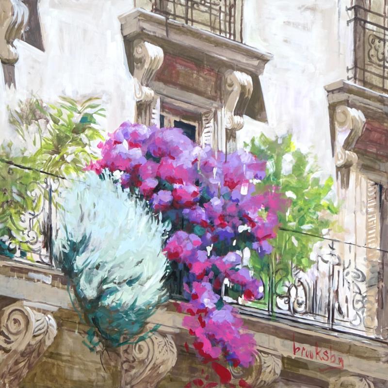 Painting Chez maman by Brooksby | Painting Figurative Landscapes Oil Acrylic