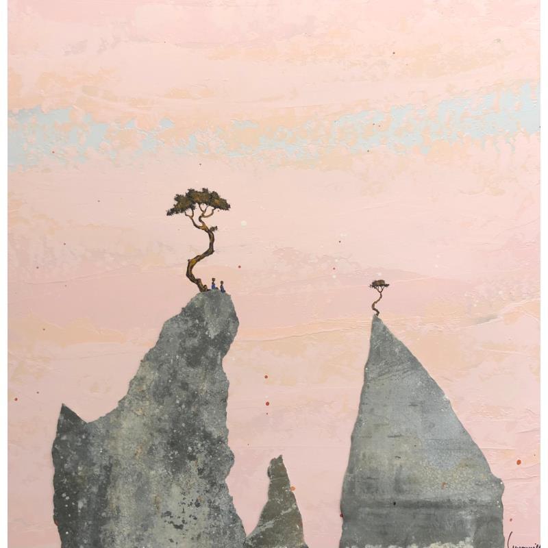 Peinture 4714 par Lemonnier | Tableau Figuratif Matiérisme Paysages Bois