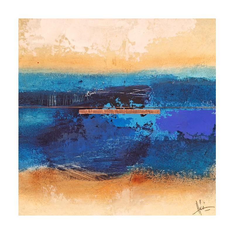 Peinture Abstraction #745 par Hévin Christian | Tableau Abstrait Minimaliste Bois