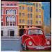 Painting Red Volkswagen by Chammas Fady | Painting Figurative