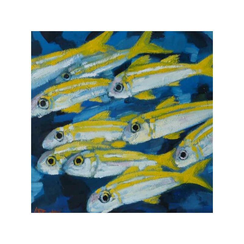 Gemälde Triglie Gialle von Parisotto Alice | Gemälde Figurativ Tiere Öl