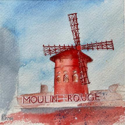 Painting Moulin rouge by Khomyakova  Liliya  | Painting Figurative Watercolor Landscapes