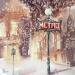 Painting Metro by Khomyakova Liliya | Painting Figurative Urban Watercolor