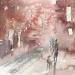 Painting Blizzard in city by Khomyakova  Liliya  | Painting Figurative Urban Watercolor