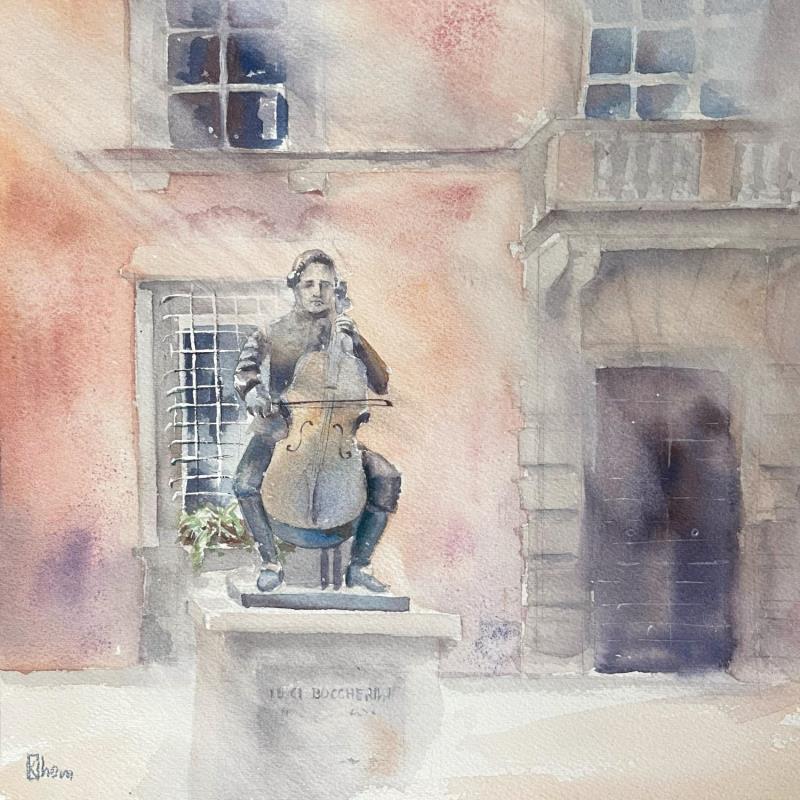 Painting Square in Venice by Khomyakova  Liliya  | Painting Figurative Urban Watercolor