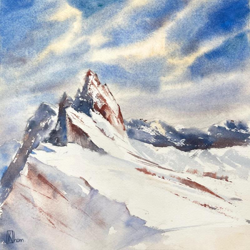 Painting Perks in the snow by Khomyakova  Liliya  | Painting Watercolor