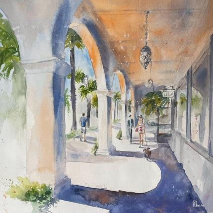 Painting Heat in Los Angeles by Khomyakova Liliya | Painting Figurative Watercolor Urban