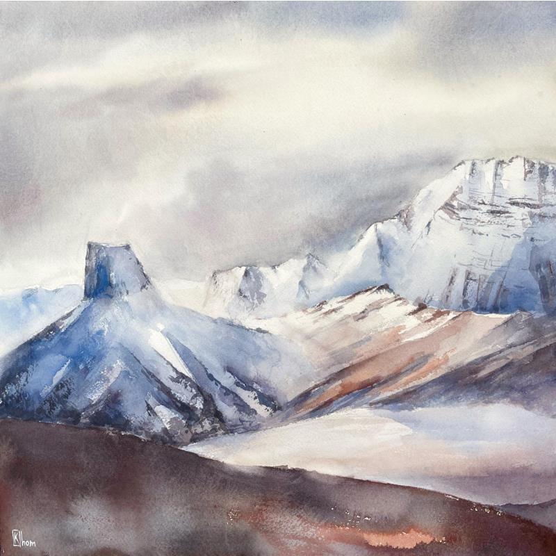 Painting Plateau du Vercors by Khomyakova  Liliya  | Painting Watercolor