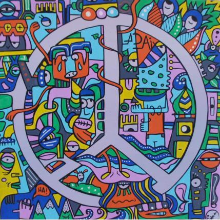 Peinture Peace of mind par Fanny | Tableau Art Singulier Bois