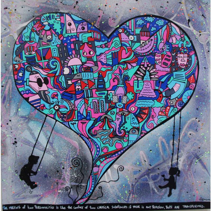 Peinture Chemical substance par Fanny | Tableau Art Singulier Bois