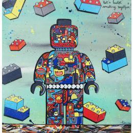 Painting Rebuild and create by Fanny | Painting Raw art Wood