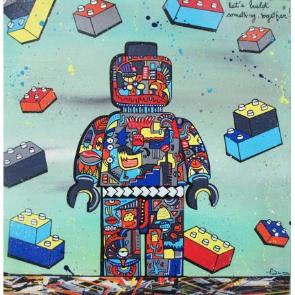 Gemälde Rebuild and create von Fanny | Gemälde Art brut Holz