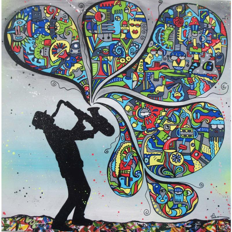 Gemälde El Zikos von Fanny | Gemälde Art brut Holz