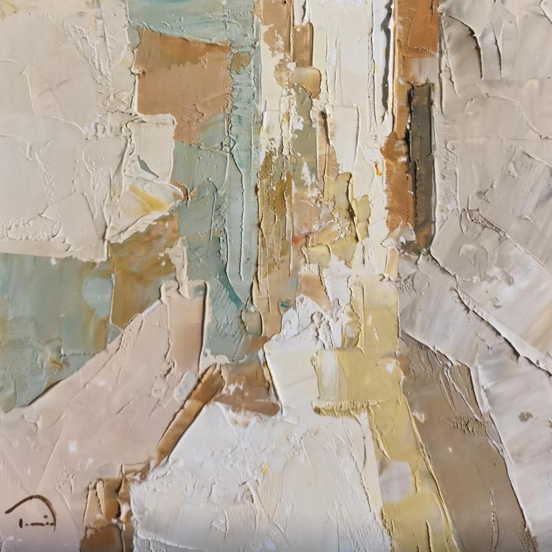 Painting EL CARRER ESTRET by Tomàs | Painting Abstract Urban Oil