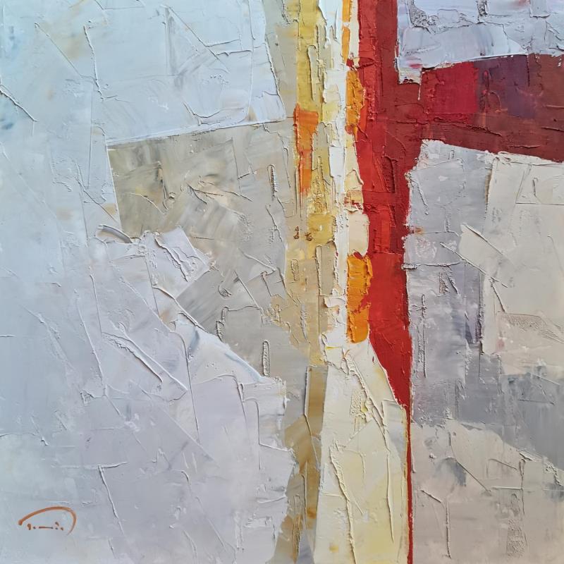 Painting Roig intens by Tomàs | Painting Abstract Urban Oil