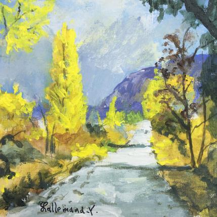 Peinture Paysage automne grenoblois par Lallemand Yves | Tableau Figuratif Acrylique, Huile Paysages