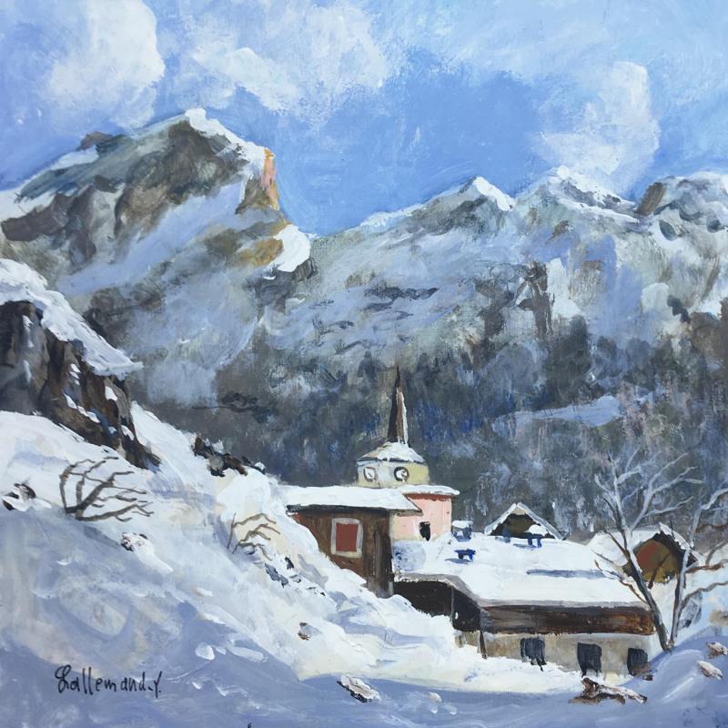 Painting Fralognan La valoise by Lallemand Yves | Painting Figurative Landscapes Oil Acrylic