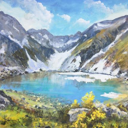 Pintura Lac Crop  Isère por Lallemand Yves | Pintura Figurativo Aceite, Acrílico Paisajes