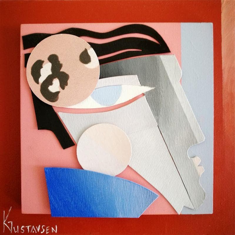 Painting Man in blue by Gustavsen Karl | Painting Figurative Portrait