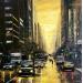 Painting Golden sky by Rochette Patrice | Painting Figurative Urban Oil
