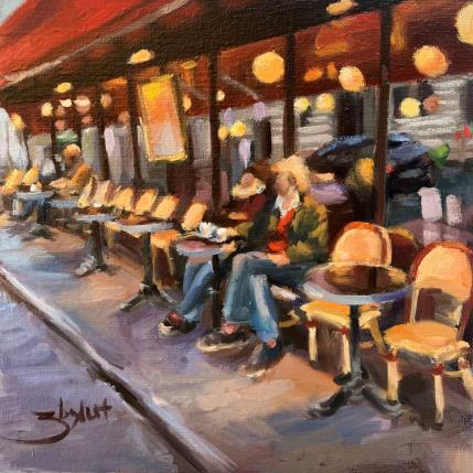 Gemälde Le tambour Paris von Zbylut Ludovic | Gemälde Figurativ Öl Alltagsszenen, Architektur