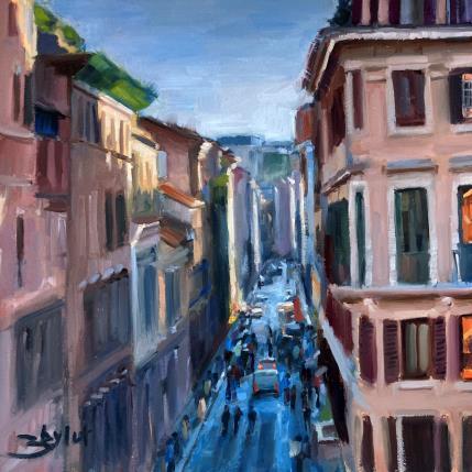 Painting Paris en hauteur by Zbylut Ludovic | Painting Figurative Oil Architecture