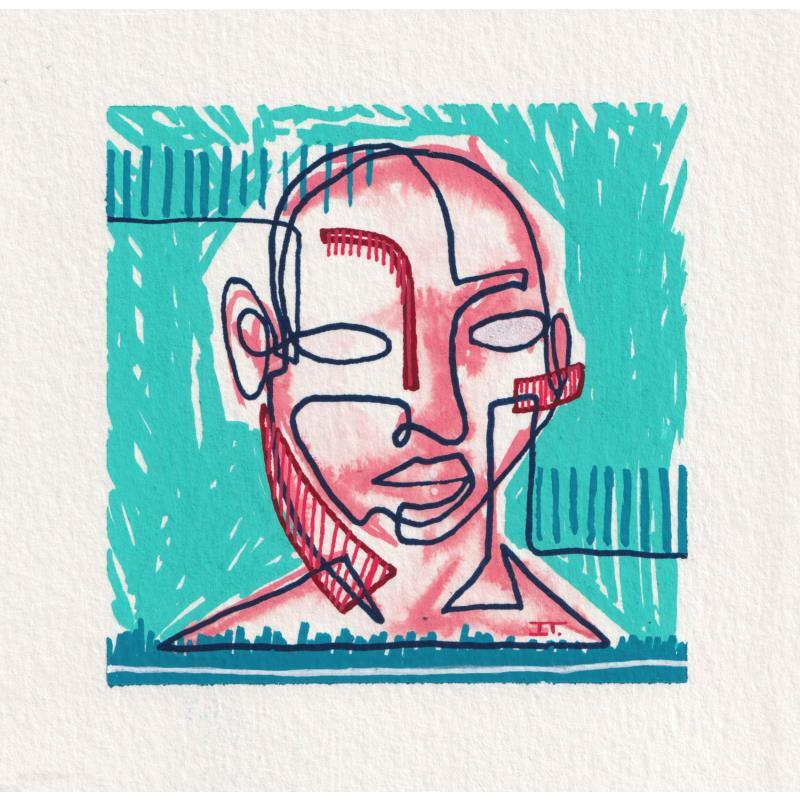 Peinture -Urbe par Detovart | Tableau Figuratif Portraits Posca