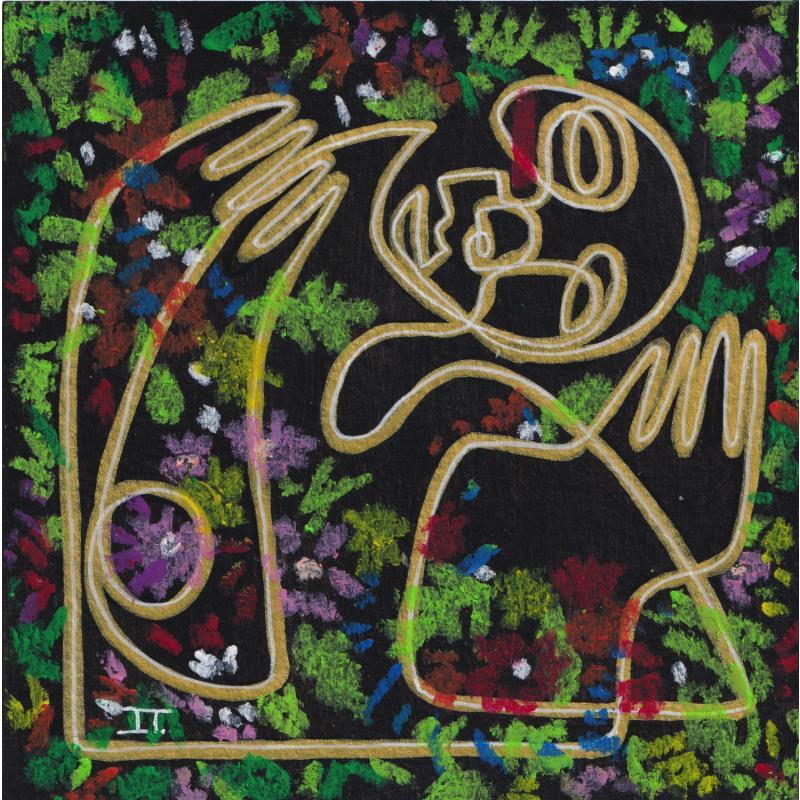 Peinture -Flora par Detovart | Tableau Figuratif Portraits Nature Scènes de vie Posca Pastel