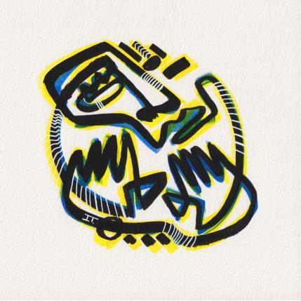 Painting -Pensée circulaire by Detovart | Painting Figurative Posca Pop icons, Portrait, Society, Urban