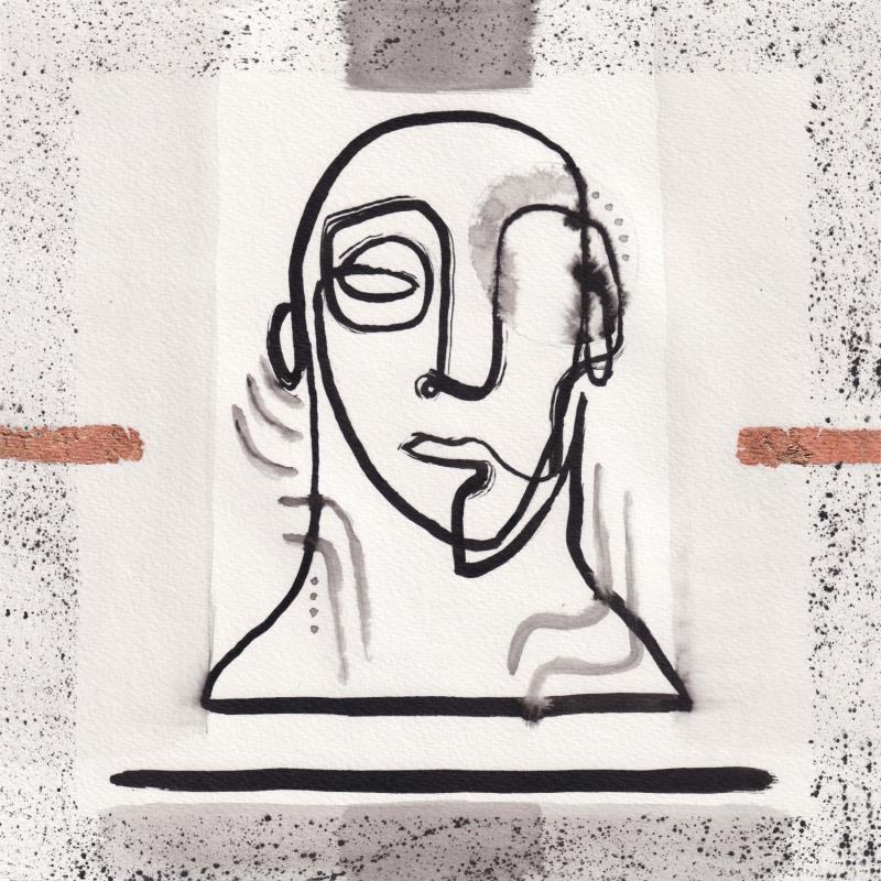 Painting -fumée by Detovart | Painting Raw art Society Sport Life style Ink Gold leaf