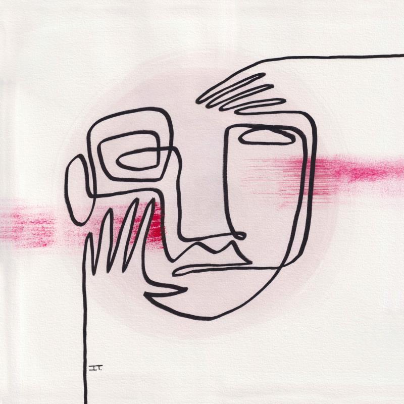 Peinture -Lejanía par Detovart | Tableau Art Singulier Portraits Société Scènes de vie Acrylique