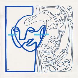 Peinture -Sabiduría par Detovart | Tableau Art Singulier Posca Portraits, Scènes de vie, Société