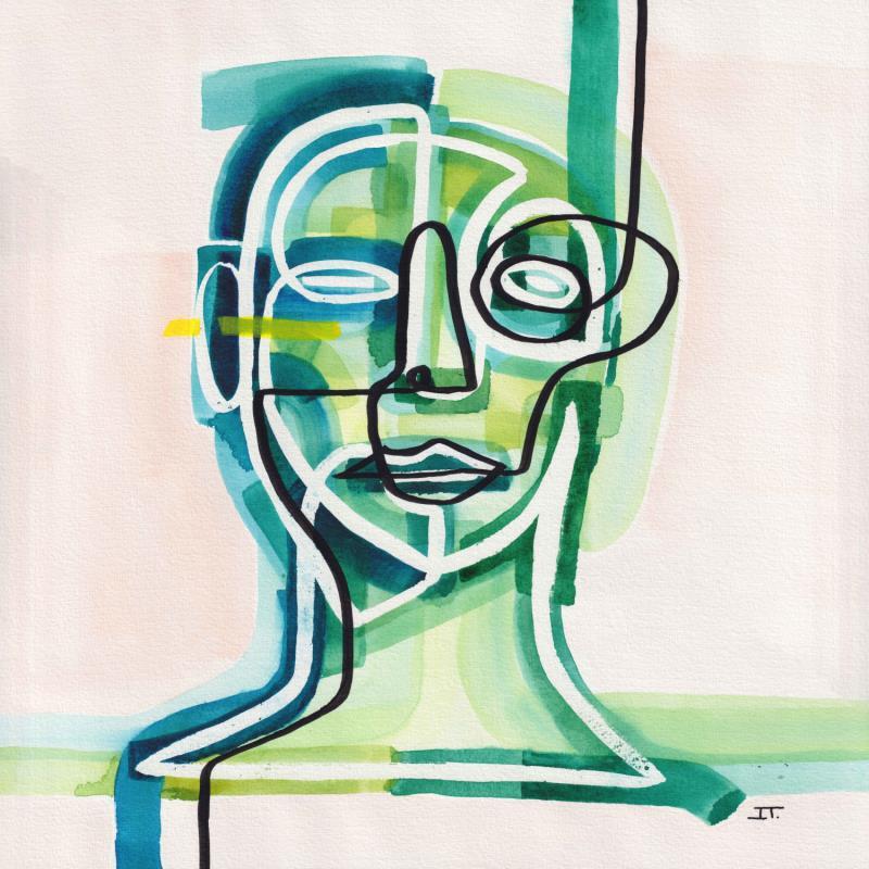 Painting -Nuevos mundos by Detovart | Painting Raw art Portrait Nature Life style Watercolor Posca