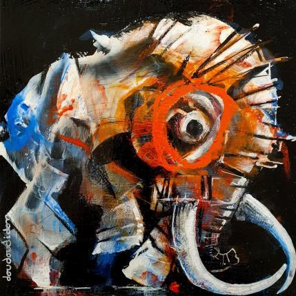 Painting Vers le haut du glacier à la fraise by Doudoudidon | Painting Raw art Acrylic, Metal Animals, Pop icons