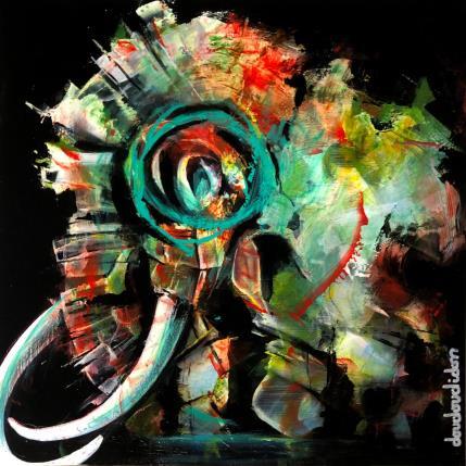 Painting Mastodonte 14552 BP (Before Present) by Doudoudidon | Painting Raw art Acrylic, Metal Animals