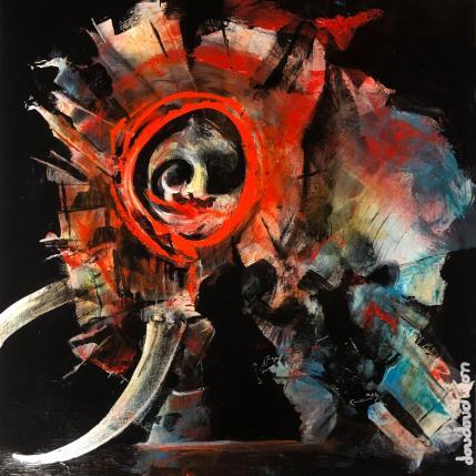 Painting L'Hirsute 14001 B.P by Doudoudidon | Painting Raw art Acrylic, Metal Animals