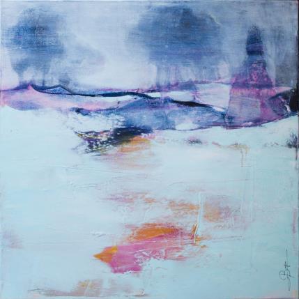 Peinture Ame de paysage, fin d'après midi d'hiver  par Bergues Laurent | Tableau Abstrait Acrylique Paysages