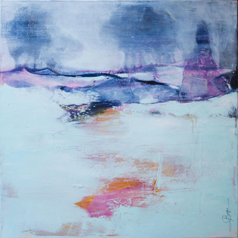 Gemälde Ame de paysage, fin d'après midi d'hiver  von Bergues Laurent | Gemälde Abstrakt Landschaften Acryl