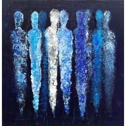 Painting Ostia Antica by Rocco Sophie | Painting Raw art Acrylic, Gluing, Oil, Sand Minimalist