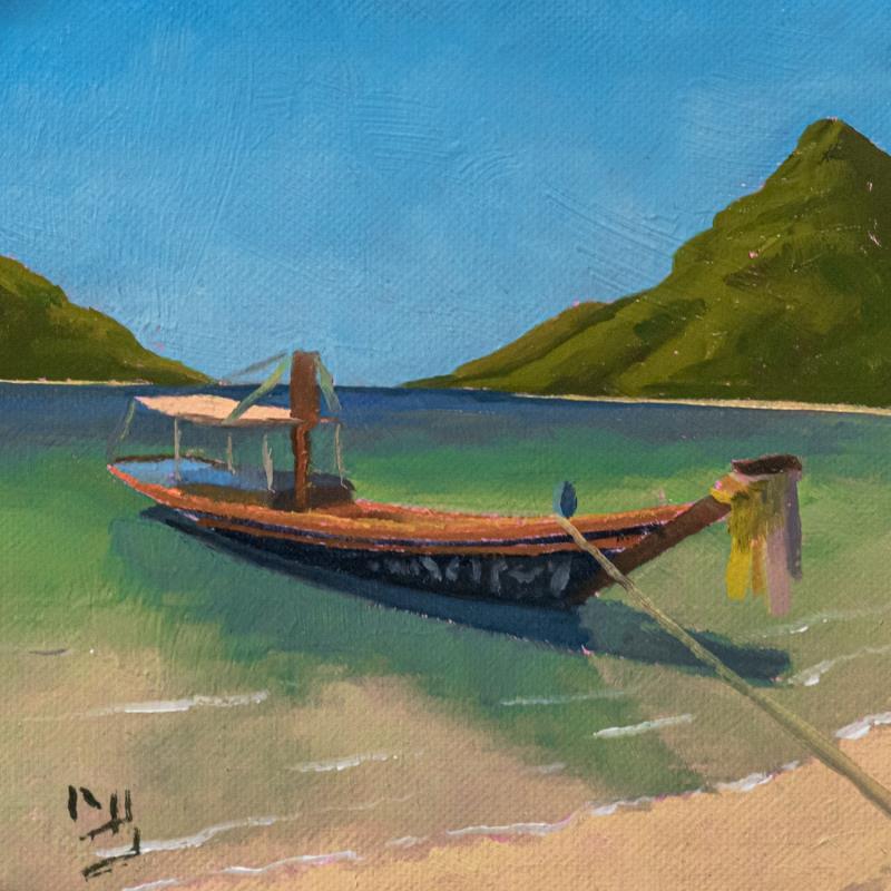 Painting Invitation_Au_Repos_001 by Bichebois Manuel | Painting Figurative Landscapes Oil