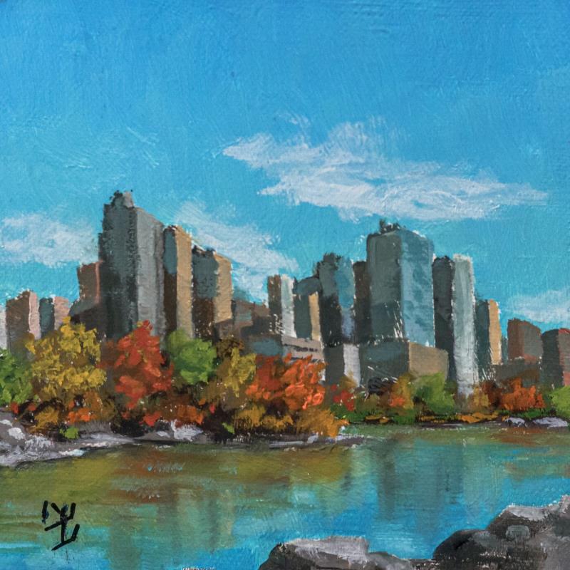 Peinture Invitation_A_Respirer_004 par Bichebois Manuel | Tableau Figuratif Paysages Urbain Huile