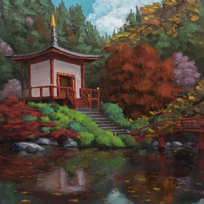 Gemälde Invitation_A_Méditer_001 von Bichebois Manuel | Gemälde Figurativ Landschaften Öl