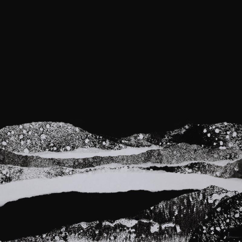 Gemälde #6 from the series The Land Seems Inhabited to Them  von Sousa de Sousa Bárbara | Gemälde Abstrakt Landschaften Minimalistisch Schwarz & Weiß Collage