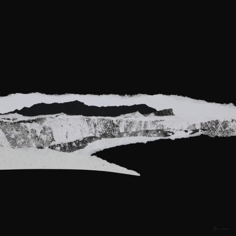 Gemälde #9 from the series The Land Seems Inhabited to Them  von Sousa de Sousa Bárbara | Gemälde Abstrakt Landschaften Minimalistisch Schwarz & Weiß Collage