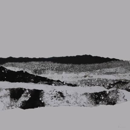 Painting #29 from the series The Land Seems Inhabited to Them by Sousa de Sousa Bárbara | Painting Abstract Gluing Black & White, Landscapes, Minimalist, Pop icons